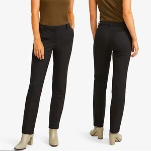 Theory Tailored Trouser in Double Knit Jersey Color Black Approximate 30x30 SZ 2